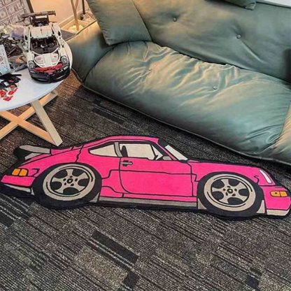 Porsche 964 Velvet Car Design Mat - Premium Soft Decorative Rug