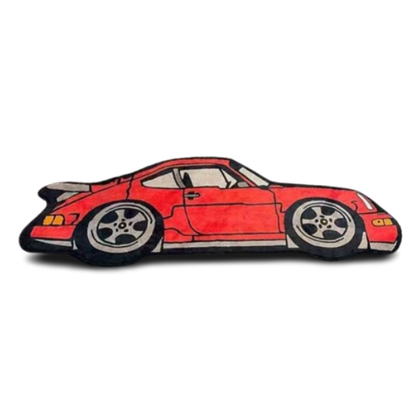 Porsche 964 Velvet Car Design Mat - Premium Soft Decorative Rug
