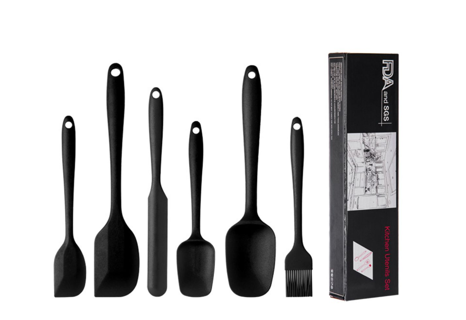 6 Cooking Baking Spatulas with Cake Spatula Pancake Spatula Grill Oil Brush