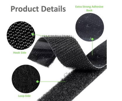 Self adhesive Velcro 25mm x 2m
