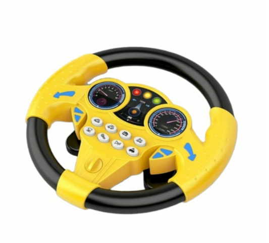Baby Pretend Steering Wheel With Music - Yellow