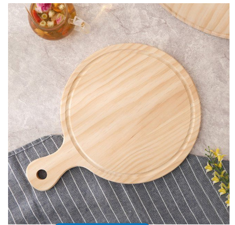 FI- Round Wooden Cutting/Pizza Board
