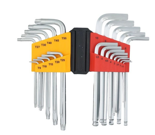Allen Key And Torx Key Set - 23 Piece