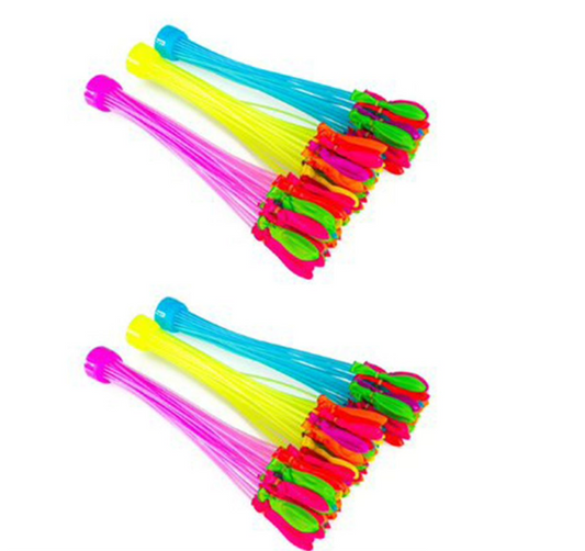 Water Balloons - Rapid Filling, Self Tying (222 Balloons, Assorted Colours)
