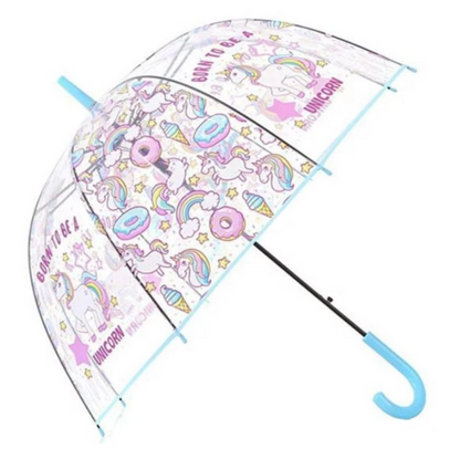 Beautiful Design Transparent Unicorn Umbrella - Lake Blue