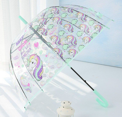Beautiful Design Transparent Unicorn Umbrella - Lake Blue