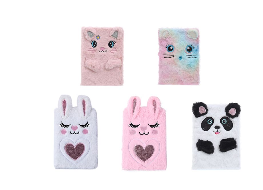 Random Plush Animal Diary Writing Journal Daily Notebook