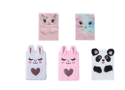 Random Plush Animal Diary Writing Journal Daily Notebook