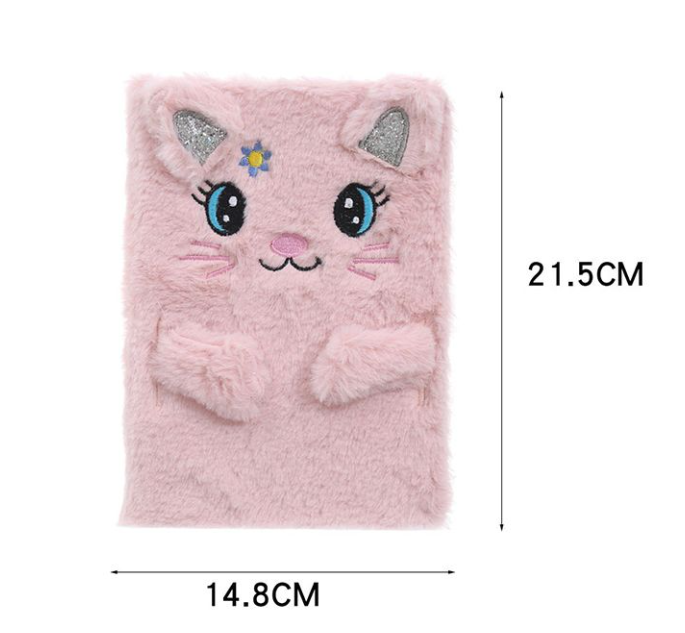Random Plush Animal Diary Writing Journal Daily Notebook