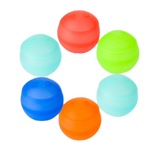 6-Pack Reusable Silicone Water Balloons - Self-Sealing and Quick Fill