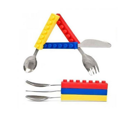 3 Piece Snack And Stack Cutlery Set