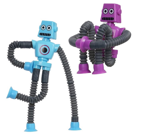 Kids Toy Suction Cup Super Stretchy Shape Changing Robot Set of 2