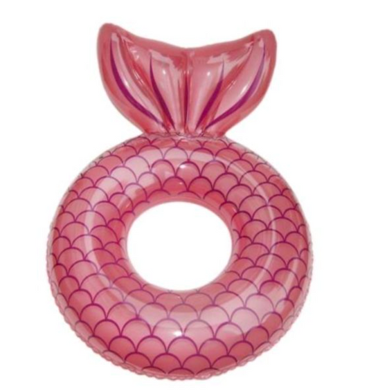 Mermaid Inflatable Pool Ring - 70cm - Pink