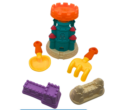 Kids Beach Playset With Accessories - Castle Design - Blue