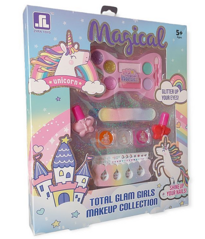 Kids Total Glam Girls Makeup Collection with Petite Poppit Unicorn Handbag