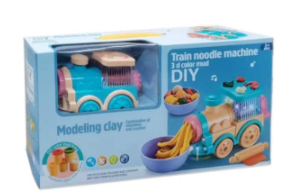 Train Noodle Machine 5 Colour Toy Clay Modeling DIY Play Dough Set