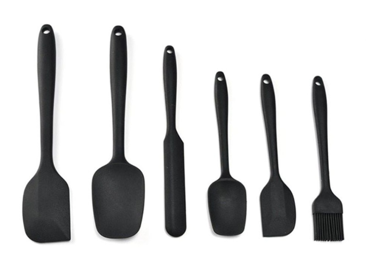 Kitchen Spatula Set of 6 - Black