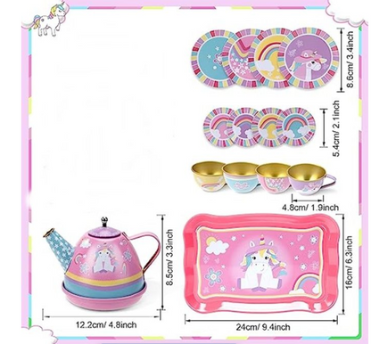 Tea Set for Kids 14 Piece - Unicorn Set