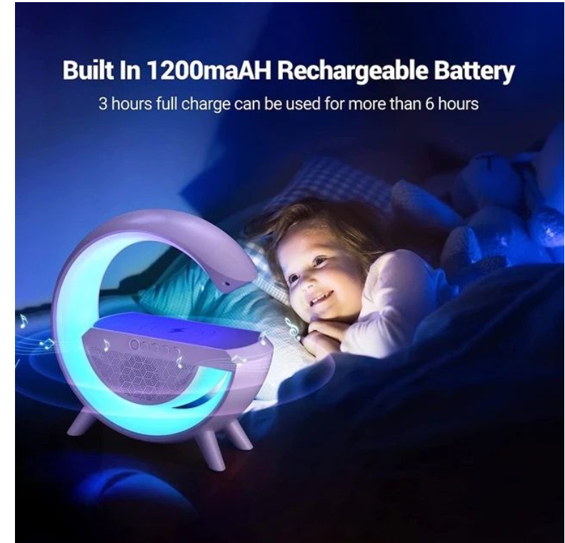 Wireless Charger With Rgb Light Bluetooth Speaker Wireless Charging Station