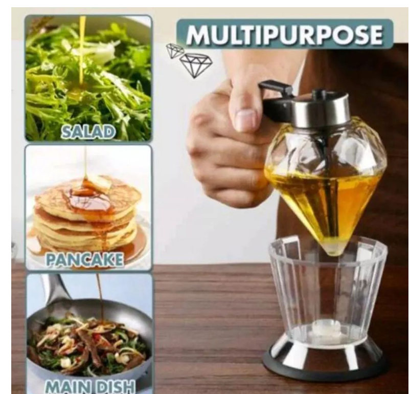 Multi-Purpose Creative Diamond Shaped One-key Kitchen Seasoning Bottle