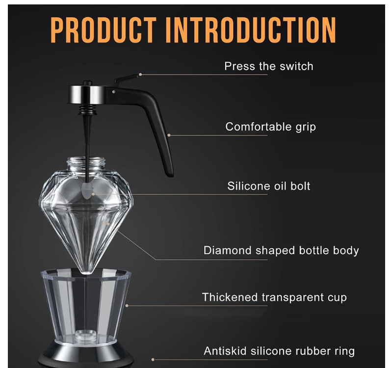 Multi-Purpose Creative Diamond Shaped One-key Kitchen Seasoning Bottle
