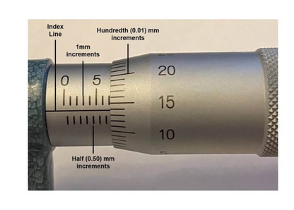 Micrometer 0-25mm - 1 Piece