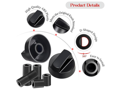 Universal Stove Knobs, 12 Piece ABS Material Multi-function Tool - 4 Piece