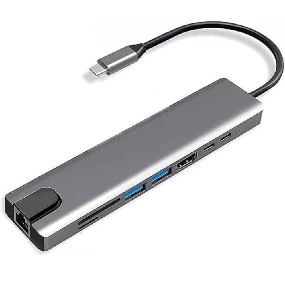 Type-C to HDTV 8-in-1 Adapter with 4K Support