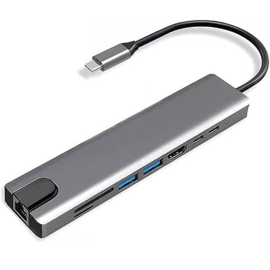 Type-C to HDTV 8-in-1 Adapter with 4K Support
